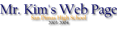 Mr. Kim's Web page